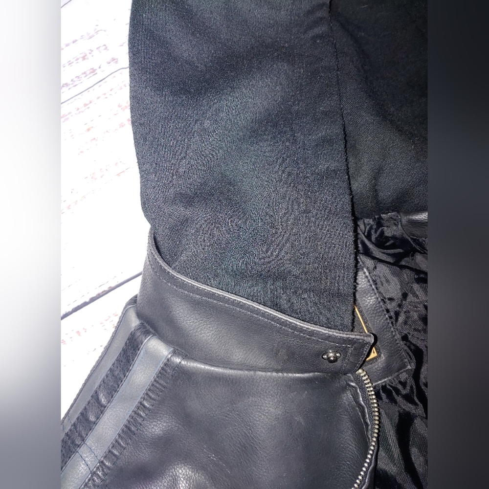 Arizona Faux Leather Hooded Jacket, Size M - Picture 10 of 10